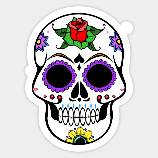 Sugar Skull Sticker by richardsimpsonart